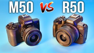 Canon M50 Mark ii vs Canon R50  Which is Better [upl. by Wickner]