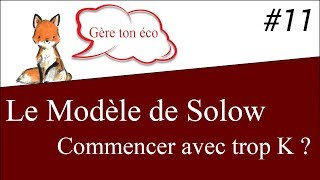 Macroéconomie  Commencer avec trop de K dans léconomie Solow 11 [upl. by Acinoryt382]