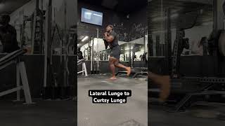 Lateral Lunge to Curtsy Lunge legday supersetworkout [upl. by Aihcila]