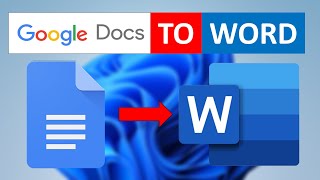 How to convert Google Docs to Word file [upl. by Cia500]