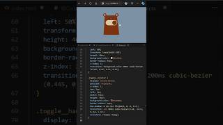 Day 💯  🤯Micro Css Bear Toggle coding frontend programming softwaredeveloper webdevelopment [upl. by Olli]