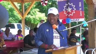 Delethia Quarles Addresses Juneteenth Crowd [upl. by Dripps]