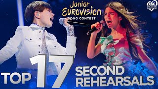 Junior Eurovision 2024  My Top 17 Second Rehearsals [upl. by Windy86]