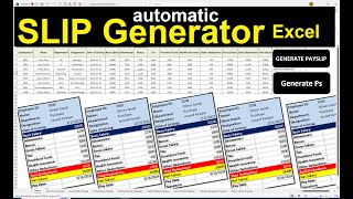 How to Create Automatic Payslips in Excel [upl. by Nikaniki]