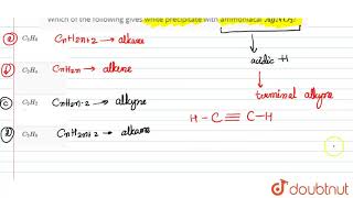 Which of the following gives white precipitate with ammoniacal AgNO3 [upl. by Becket]