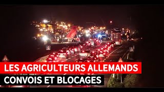 Des centaines dagriculteurs convergent à Berlin et bloquent des routes [upl. by Yug]