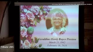 Geraldine Geri Royce Prestion Funeral Service [upl. by Carpenter857]