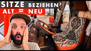 Die SCHÖNSTEN SITZE für 190€  Autositze neu beziehen  Wohnmobil Ausbau [upl. by Esdnyl160]