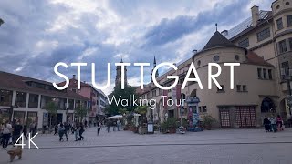 Stuttgart  City Center  Walking Tour  4K [upl. by Kerwon]