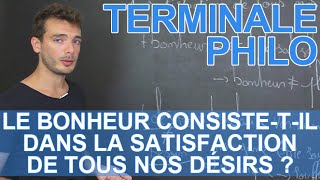 Bonheur satisfaction et désirs  Philosophie  Terminale  Les Bons Profs [upl. by Nnyletak]