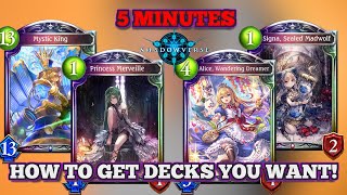 How To Make Your 1st Meta Deck amp Selling Guide JUST IN 5 MINUTES Shadowverse 2023 Guide [upl. by Ynehteb]