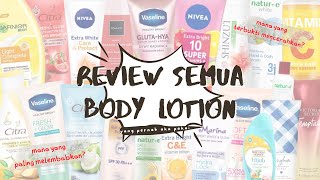 REVIEW SEMUA BODY LOTION Dari Produk yang Melembabkan sampai yang Terbukti Mencerahkan [upl. by Niatirb556]