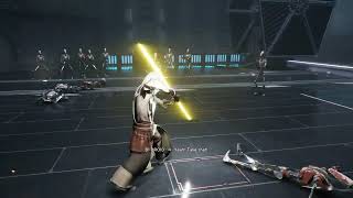 Jedi Temple Guard Vs 150 B1 Battle Droids [upl. by Olenolin547]