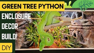 DIY Green tree python enclosure Ancient City Themed [upl. by Aurita467]