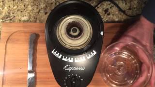 Capresso Infinity coffee grinder top burr stuck fix [upl. by Paulo]