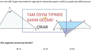 Yeni Nesil Geometri Soru23Katlama ve Ağırlık Merkezi [upl. by Mitch]