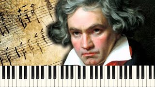 Beethoven Symphony No 5  Piano Sheets Intermediate [upl. by Hairym5]