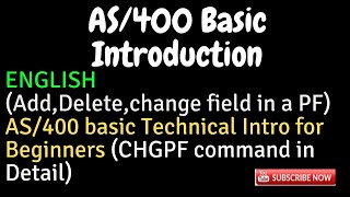 IBM i AS400 Tutorial iSeries System i  AS400 basic Technical Intro for Beginners CHGPF command [upl. by Chobot278]