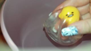 CUTTING OPEN gudetama egg splat ball [upl. by Halbeib]