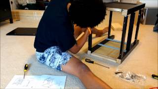 Assembling an IKEA 2 drawer nightstand HEMNES [upl. by Ennovahc140]