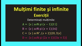 Multimi finite si infinite clasa a 6 a matematica operatii cu multimi exercitii cu divizibilitate [upl. by Malia]