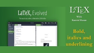 Latex \\ Bold italics and underlining [upl. by Etteneg505]