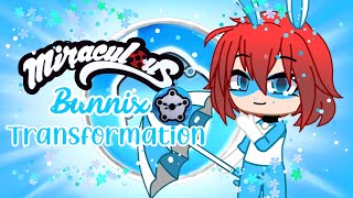 💙 Bunnix transformation  MLB  Miraculous Gacha [upl. by Tekla]