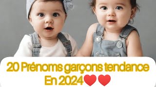 20 prénoms bébés garçons tendance en 2024 [upl. by Salina]