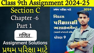 Class 9th Chap6  part 1  Section C  MATH 1st sem  VIKAS Assignment Solutions 202425 [upl. by Enyawud]