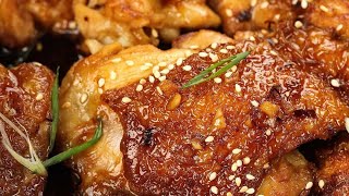 SUCCULENT Honey Garlic Chicken Thighs  MeltinYourMouth Tender  BEST Sweet amp Sticky Sauce EVER [upl. by Halstead802]