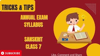 annunal exam syllabus for sanskrit of class 7 [upl. by Nujra350]