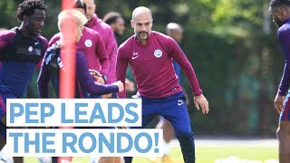 PEP JOINS IN TRAINING  Man City Pre Season Training Day 3 [upl. by Buxton460]