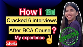 Join MNC company after BCA  Jobs after BCA  How to crack interview after BCA  Salary after BCA [upl. by Windham]