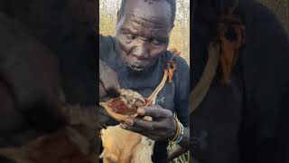 Delicious food with hadzabe tribe in Tanzania hadzabetribe africa hadzatribe wildlife food [upl. by Yatnwahs]