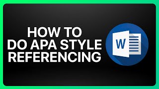 How To Do Apa Style Referencing In Microsoft Word Tutorial [upl. by Erastes]