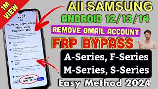 All Samsung FRP Bypass Code 2024  Android 121314  Remove Gmail Account  On TalkBack  0 [upl. by Reffinnej]