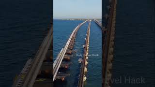 Pambam new rail bridge 👌 Drone view shorts [upl. by Natividad]