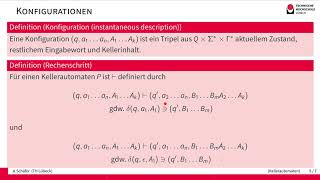 Kellerautomaten  Formale Definition [upl. by Eldreda]