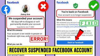 How to Recover Suspended Facebook Account 2024  fix facebook suspended account  we suspended FB ID [upl. by Abramo]