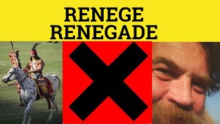 🔵 Renege vs Renegade  Renege Meaning  Renegade Examples  GRE 3500  Renege or Renegade [upl. by Culhert]