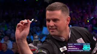 Darts 2024 European Championship Round 2  Woodhouse v Searle Highlights [upl. by Koziarz]