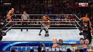 Baron Corbin amp Apollo Crews Vs Angel Garza amp Humberto Carrillo Smackdown 30082024 Español [upl. by Ahsitan]