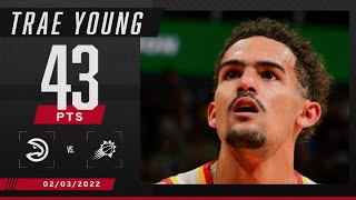 Trae Young drops a MONSTER 43 PTS vs Suns 🥶 [upl. by Namyl15]