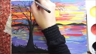 An Easy Approach to Impressionist Painting With Poster Colour [upl. by Adele]