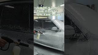 Foam cannon distribution prey4snow prey4snowautodetailing shorts asmr [upl. by Rai]