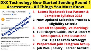 DXC Technology 2022 Assessment Test Pattern amp Syllabus Cutoff Hirepro Install Crack Preparation [upl. by Herrle]