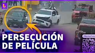 Detienen a secuestradores tras impresionante persecución policial en Puente Piedra [upl. by Anis]