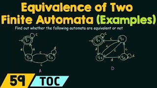 Equivalence of Two Finite Automata Example [upl. by Isak109]