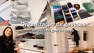 DICAS como usar CAIXAS ORGANIZADORAS nas GAVETAS e LIMPEZA no GUARDA ROUPA [upl. by Kinzer]