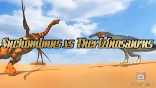 Suchomimus vs Therizinosaurus with health bars [upl. by Hakon]